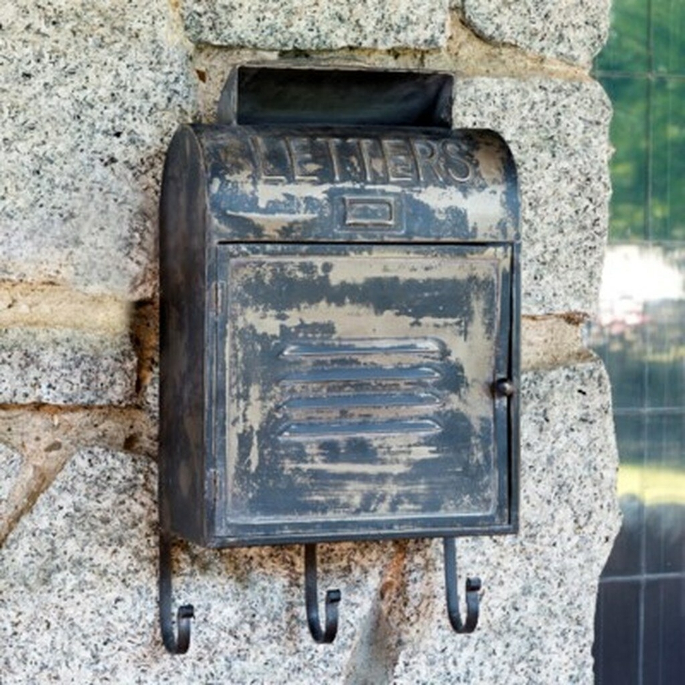 Vintage Style Post Box w/ Hooks